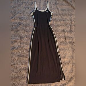 Adidas Black and White Trim Maxi Dress